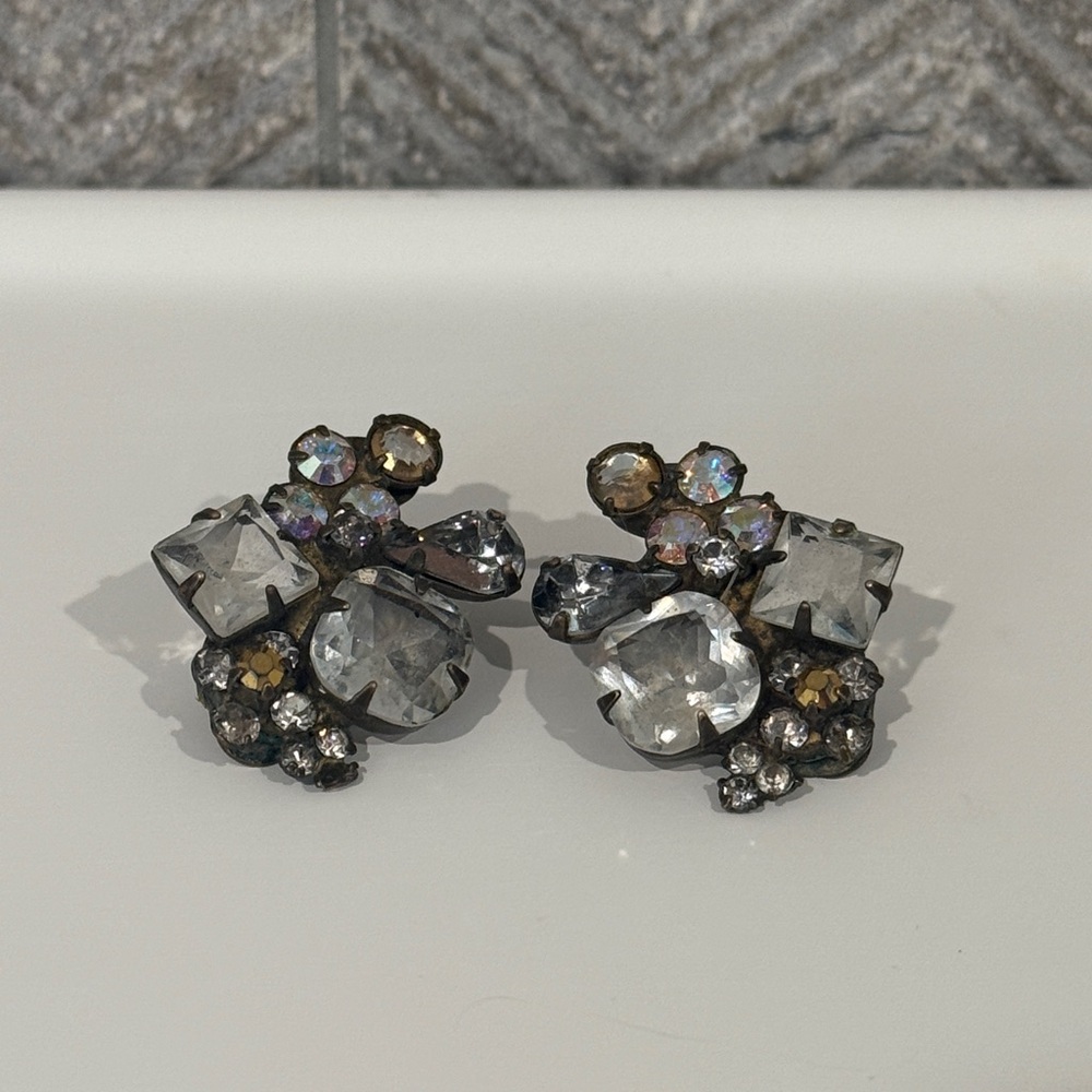 Elegant Crystal Cluster Earrings